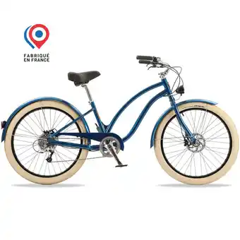 Decathlon Vélo beach cruiser confort, tout aluminium, bleu métallisé offre