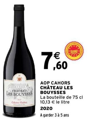Intermarché AOP CAHORS CHÂTEAU LES BOUYSSES offre