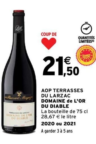 Intermarché AOP TERRASSES DU LARZAC DOMAINE de L'OR DU DIABLE offre