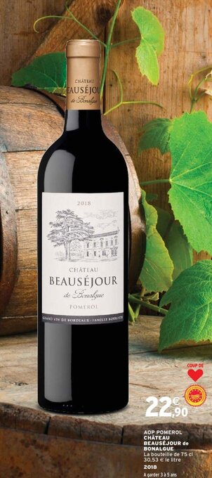 Intermarché AOP POMEROL CHÂTEAU BEAUSÉJOUR de BONALGUE offre
