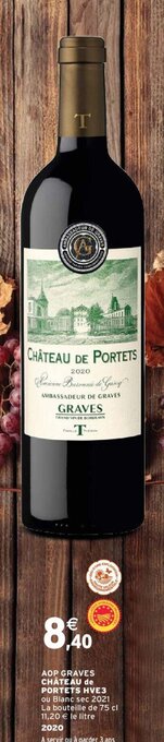 AOP GRAVES CHÂTEAU de PORTETS HVE3