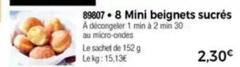 Thiriet 8 Mini Beignets Sucrés offre