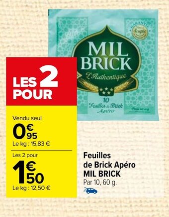 Carrefour Market Feuilles de Brick Apéro MIL BRICK offre