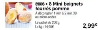 Thiriet 8 Mini Beignets Fourrés Pomme offre
