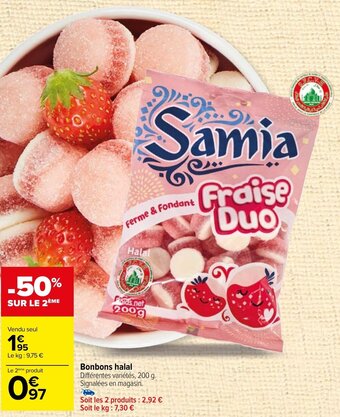 Carrefour Market Bonbons halal offre