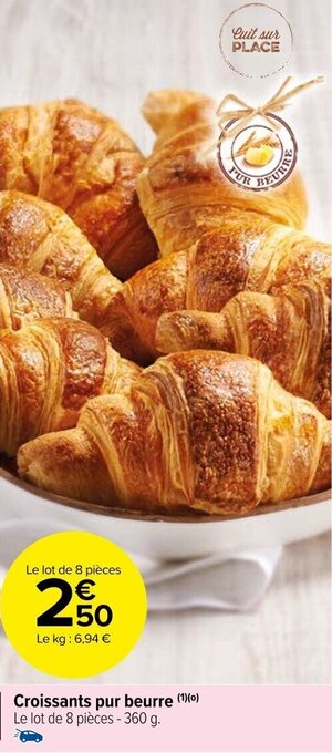 Carrefour Market Croissants pur beurre offre