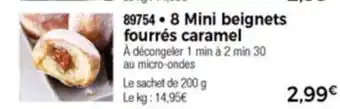 Thiriet 8 Mini Beignets Fourrés Caramel offre