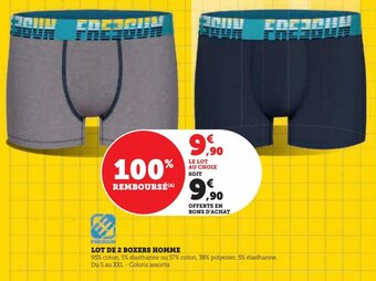 Hyper U LOT DE 2 BOXERS HOMME offre