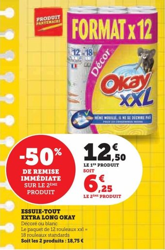 Hyper U ESSUIE-TOUT EXTRA LONG OKAY offre