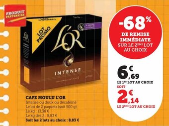 Hyper U CAFE MOULU L'OR offre