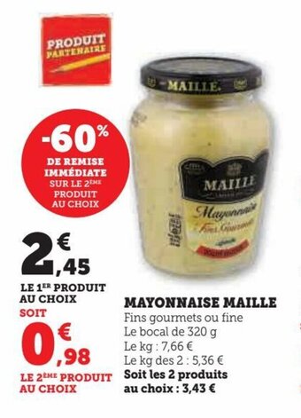 Hyper U MAYONNAISE MAILLE offre