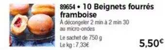 Thiriet 10 Beignets Fourrés Framboise offre