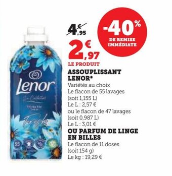 Hyper U ASSOUPLISSANT LENOR offre