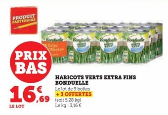 Hyper U HARICOTS VERTS EXTRA FINS BONDUELLE offre