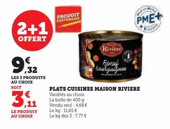 Hyper U PLATS CUISINES MAISON RIVIERE offre