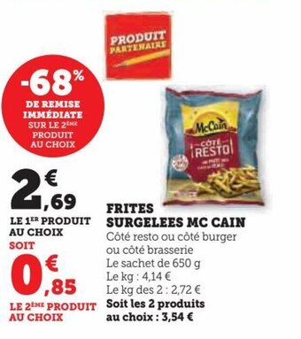 Hyper U FRITES SURGELEES MC CAIN offre