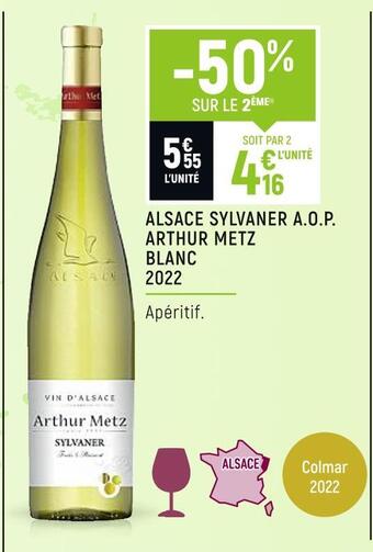 Spar Arthur metz alsace sylvaner a.o.p. blanc 2022 offre