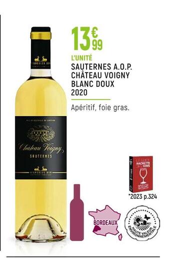 Petit Casino Château voigny sauternes a.o.p. blanc doux 2020 offre