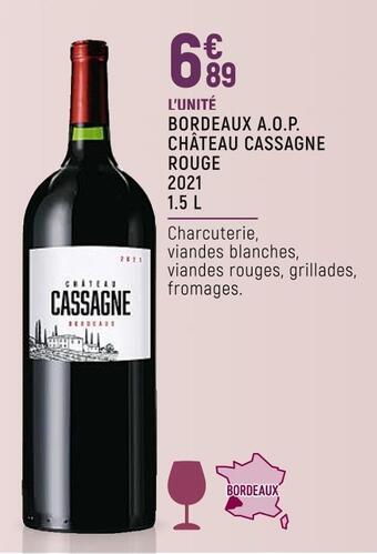Spar Château cassagne bordeaux a.o.p. rouge 1.5 l offre