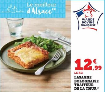 Hyper U LASAGNE BOLOGNAISE TRAITEUR DE LA THUR offre