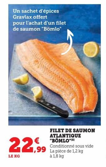 Hyper U FILET DE SAUMON ATLANTIQUE BOMLO offre