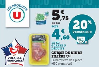 Hyper U CUISSE DE DINDE FILIÈRE U offre