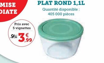 Hyper U PLAT ROND 1,1L offre