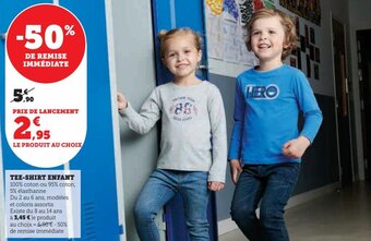 Hyper U TEE-SHIRT ENFANT offre