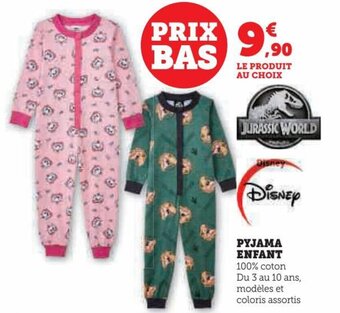 Hyper U PYJAMA ENFANT offre