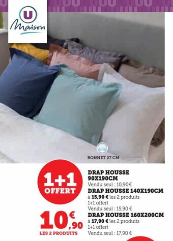 Hyper U DRAP HOUSSE 90X190CM offre
