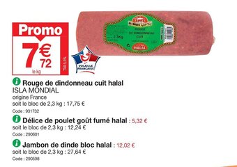 Promocash Rouge de dindonneau cuit halal offre