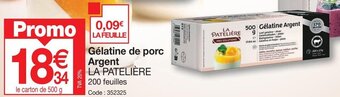 Promocash Gélatine de porc Argent offre