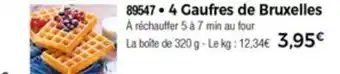 Thiriet 4 Gaufres De Bruxelles offre