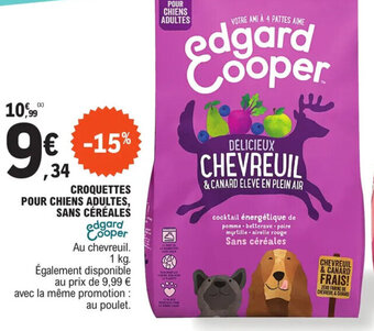 E.Leclerc CROQUETTES POUR CHIENS ADULTES, SANS CÉRÉALES offre