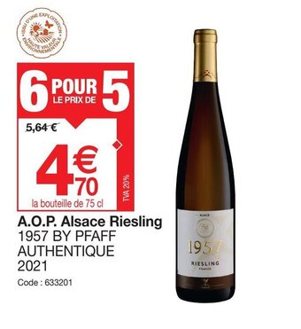 Promocash A.O.P. Alsace Riesling offre