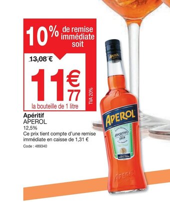 Promocash Apéritif APEROL offre