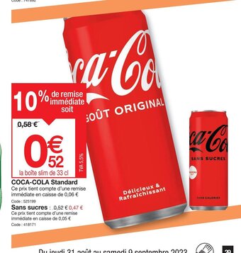 Promocash COCA-COLA Standard offre