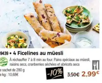 Thiriet 4 Ficelines Au Müesli offre