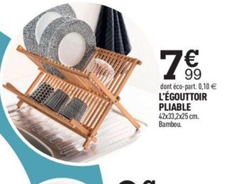 Centrakor L'ÉGOUTTOIR PLIABLE offre