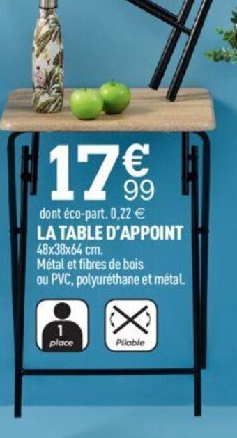 Centrakor LA TABLE D'APPOINT offre