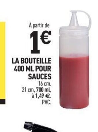 Centrakor LA BOUTEILLE 400 ML POUR SAUCES offre