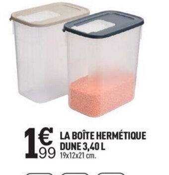 Centrakor LA BOÎTE HERMÉTIQUE DUNE 3,40 L offre