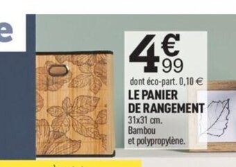 Centrakor LE PANIER DE RANGEMENT offre