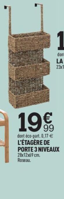 Centrakor L'ÉTAGÈRE DE PORTE 3 NIVEAUX offre