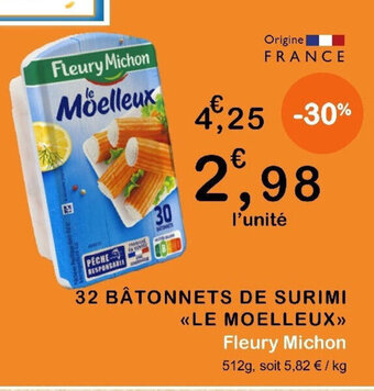 E.Leclerc 32 BÂTONNETS DE SURIMI LE MOELLEUX offre
