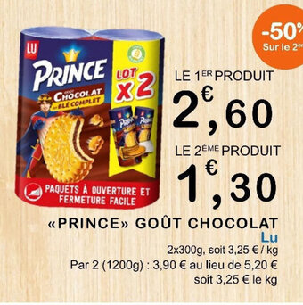 E.Leclerc PRINCE GOÛT CHOCOLAT offre