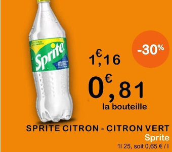 E.Leclerc SPRITE CITRON CITRON VERT offre