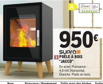 E.Leclerc Brico Supras POÊLE À BOIS JACCO offre
