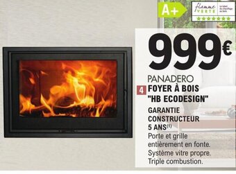 E.Leclerc Brico PANADERO 4 FOYER À BOIS HB ECODESIGN offre