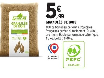 E.Leclerc Brico GRANULÉS DE BOIS offre